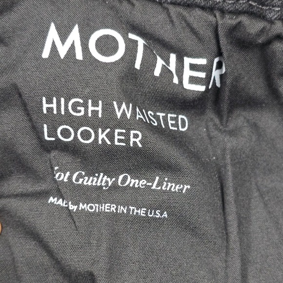 Mother High Waisted Looker Jeans Womens 25 Not Guilty One Liner Black Skinny - Picture 5 of 16